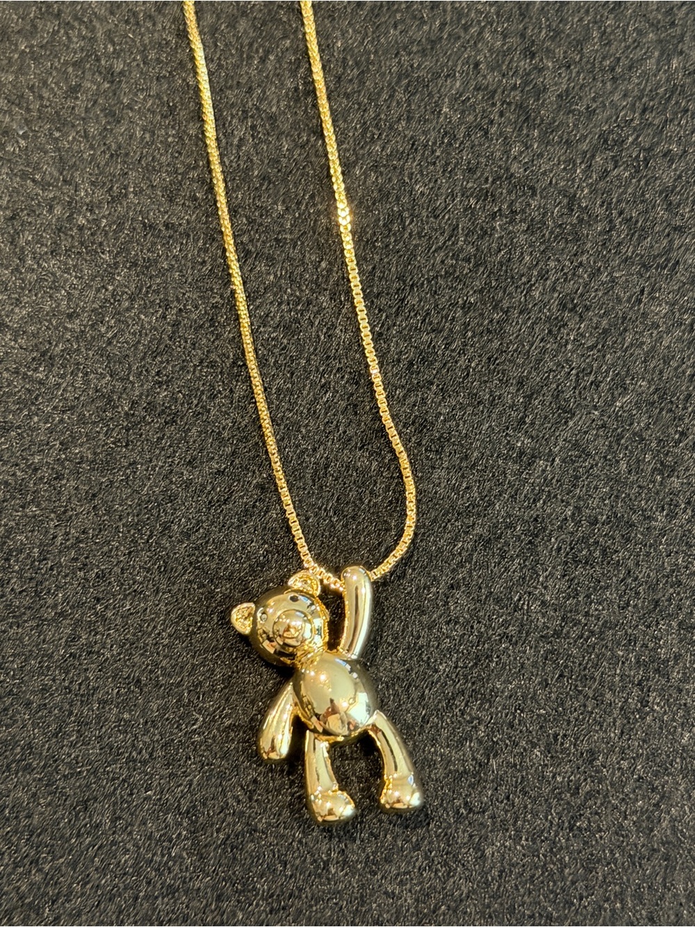 Gold Teddy Bear Pendant Necklace - Women Jewelry